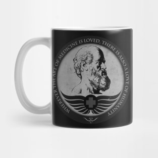 Art of Medicine: Hippocrates BW Mug